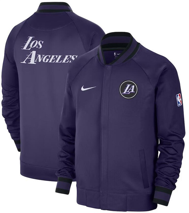 Men's Los Angeles Lakers Purple 2022/23 City Edition Full-Zip Jacket